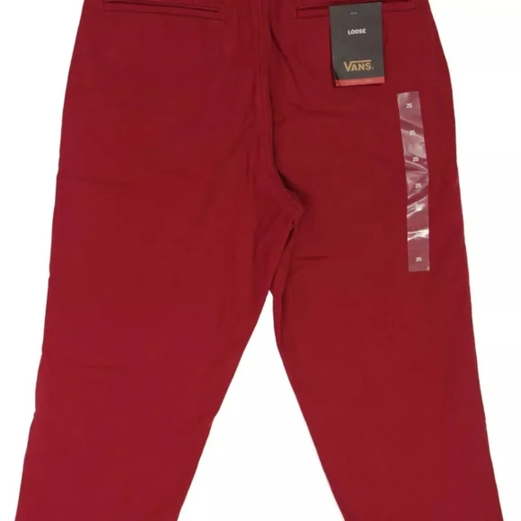 Vans Authentic Knost La Curren Chino Loose Fit Women Red Cotton New 042026 - Picture 3 of 11